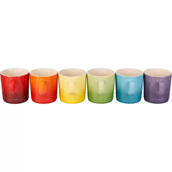 Le Creuset Stoneware Set of 6 London Mugs, 12 oz. Each, Shallot