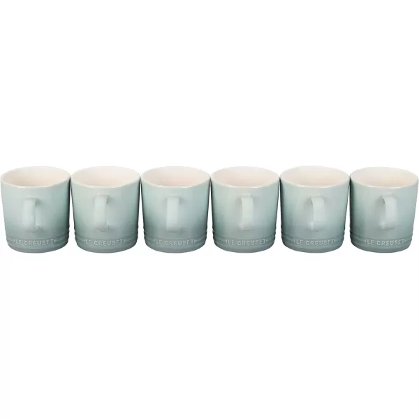 Le Creuset Stoneware Set of 6 London Mugs, 12 oz. Each, Shallot