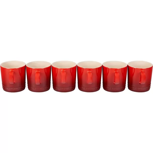 Le Creuset Stoneware Set of 6 London Mugs, 12 oz. Each, Shallot