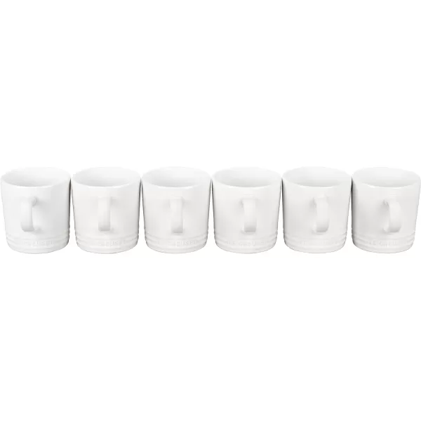 Le Creuset Stoneware Set of 6 London Mugs, 12 oz. Each, Shallot