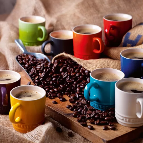 Le Creuset Stoneware Set of 6 London Mugs, 12 oz. Each, Shallot
