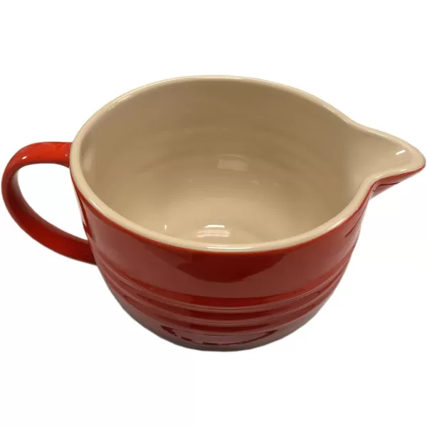 Le Creuset Stoneware Signature Batter Bowl, 3.25qt., Cerise