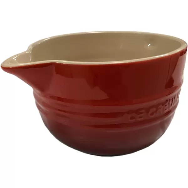 Le Creuset Stoneware Signature Batter Bowl, 3.25qt., Cerise