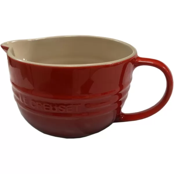 Le Creuset Stoneware Signature Batter Bowl, 3.25qt., Cerise