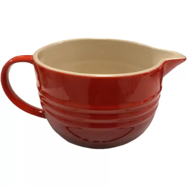 Le Creuset Stoneware Signature Batter Bowl, 3.25qt., Cerise