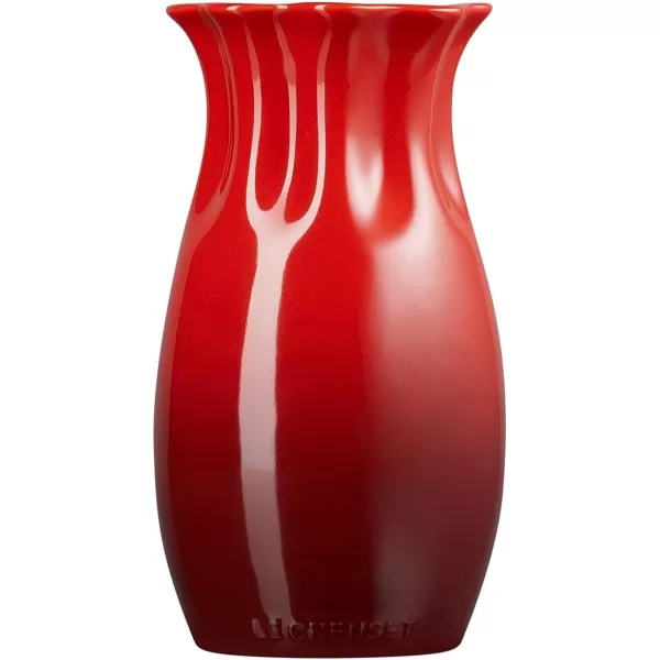 Le Creuset Stoneware Small Flower Petal Vase, 6.5"H x 3.5"D, Artichaut