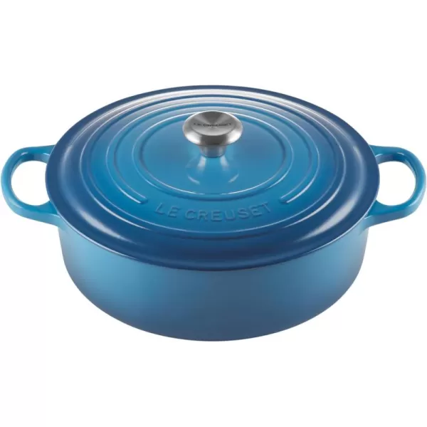Le Creuset Enameled Cast Iron Signature Round Wide Dutch Oven, 6.75 qt., Rhone