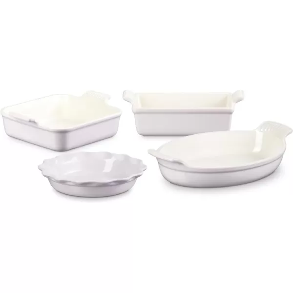 Le Creuset Stoneware 4 PC Heritage Bakeware Set, Cerise