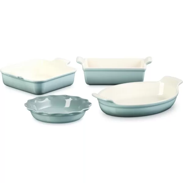 Le Creuset Stoneware 4 PC Heritage Bakeware Set, Cerise