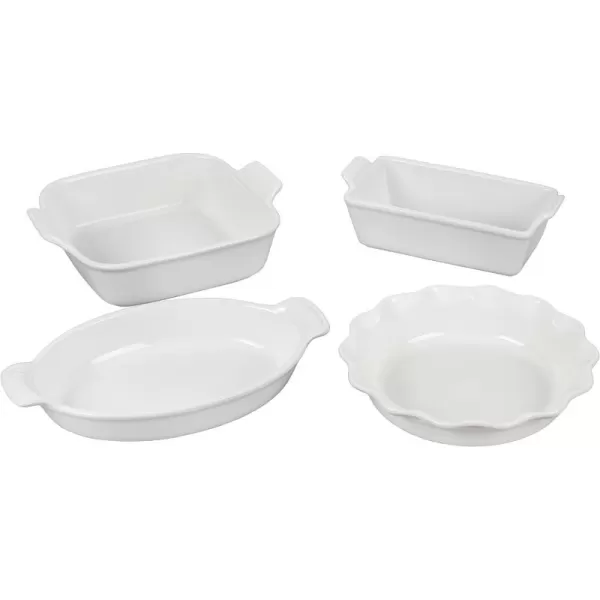 Le Creuset Stoneware 4 PC Heritage Bakeware Set, Cerise