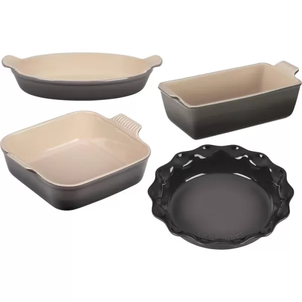 Le Creuset Stoneware 4 PC Heritage Bakeware Set, Cerise