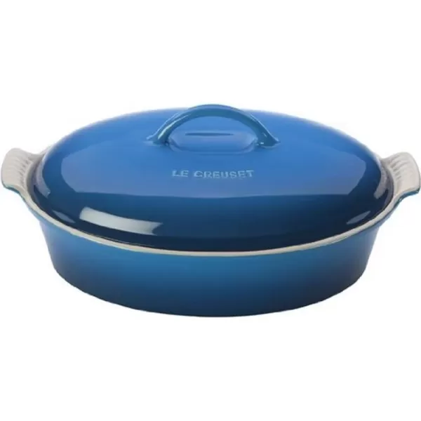 Le Creuset Stoneware Heritage Covered Oval Casserole, 4 qt. , Cerise