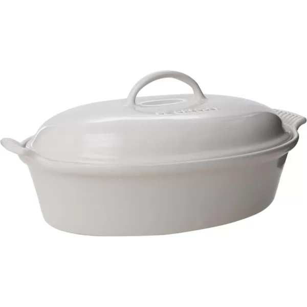 Le Creuset Stoneware Heritage Covered Oval Casserole, 4 qt. , Cerise