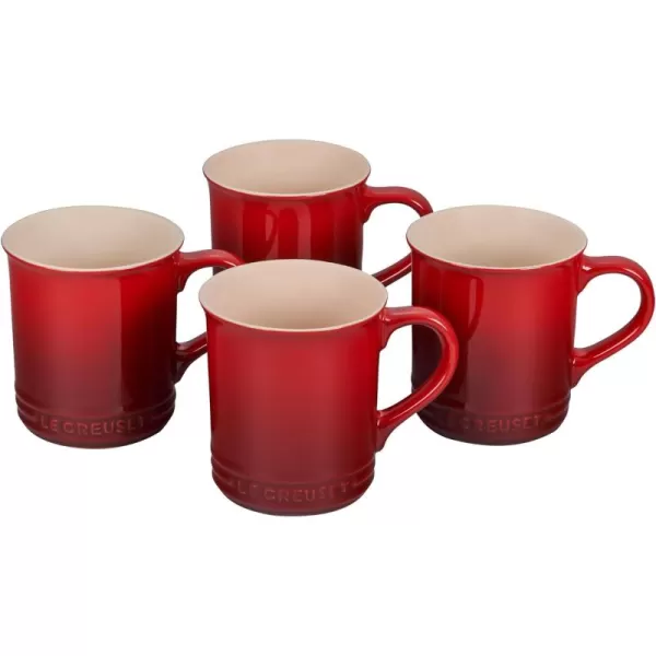 Le Creuset Stoneware Set of 4 Mugs, 14 oz. each, Artichaut
