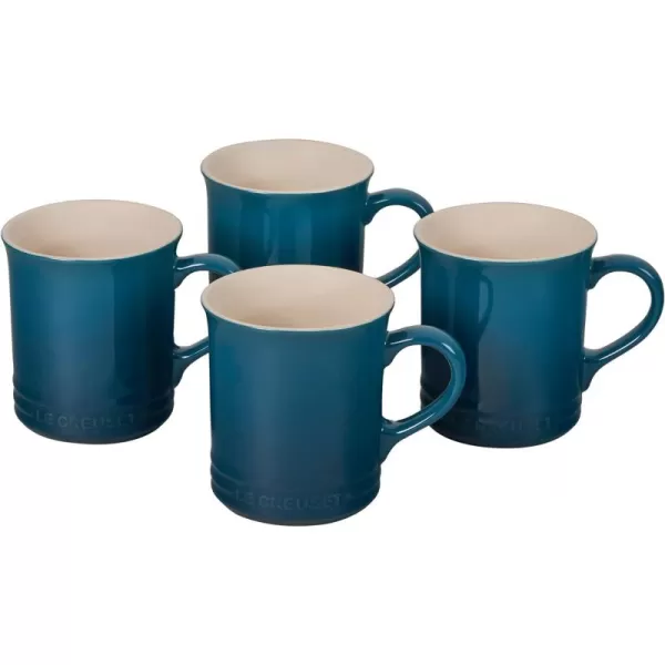 Le Creuset Stoneware Set of 4 Mugs, 14 oz. each, Artichaut