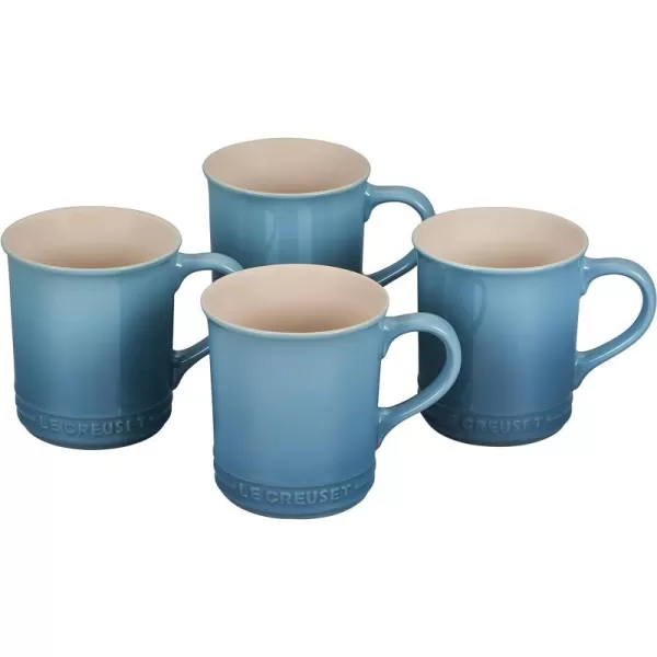 Le Creuset Stoneware Set of 4 Mugs, 14 oz. each, Artichaut