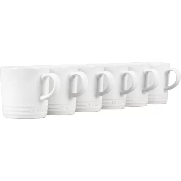 Le Creuset Stoneware Set of 6 London Mugs, 12 oz. Each, Shallot