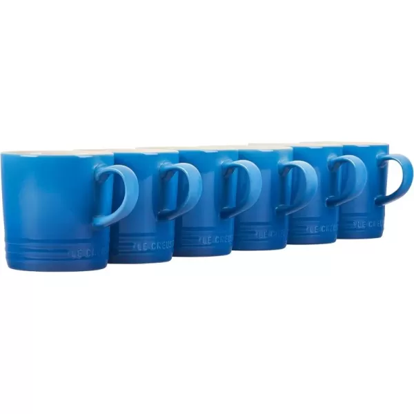 Le Creuset Stoneware Set of 6 London Mugs, 12 oz. Each, Shallot