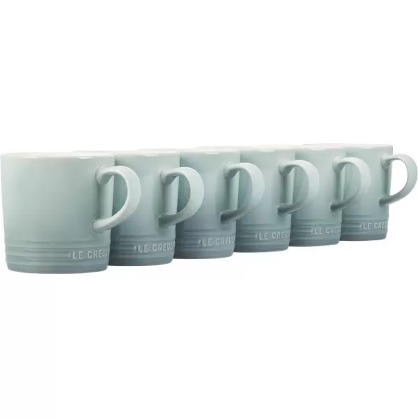 Le Creuset Stoneware Set of 6 London Mugs, 12 oz. Each, Shallot
