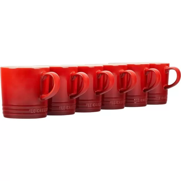 Le Creuset Stoneware Set of 6 London Mugs, 12 oz. Each, Shallot