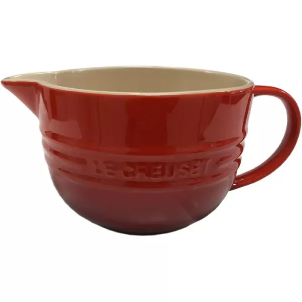 Le Creuset Stoneware Signature Batter Bowl, 3.25qt., Cerise