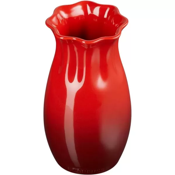 Le Creuset Stoneware Small Flower Petal Vase, 6.5"H x 3.5"D, Artichaut