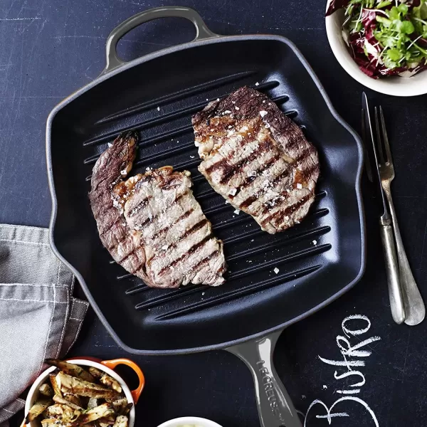 Le Creuset Enamaled Cast Iron Square Grill, 9.5", Marseille
