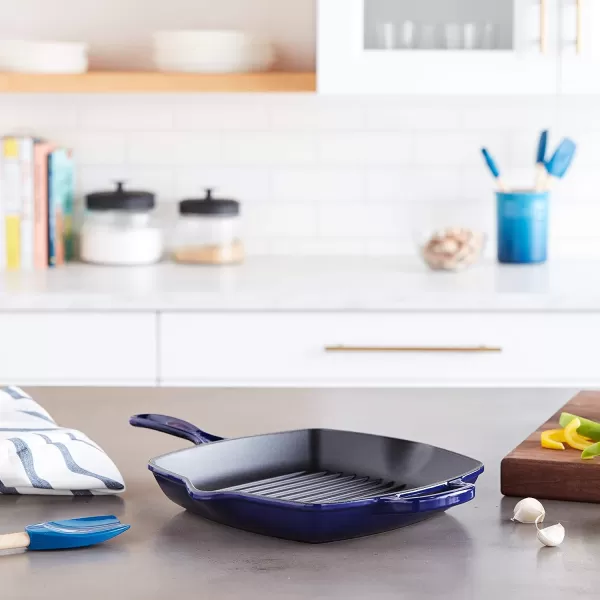 Le Creuset Enamaled Cast Iron Square Grill, 9.5", Marseille