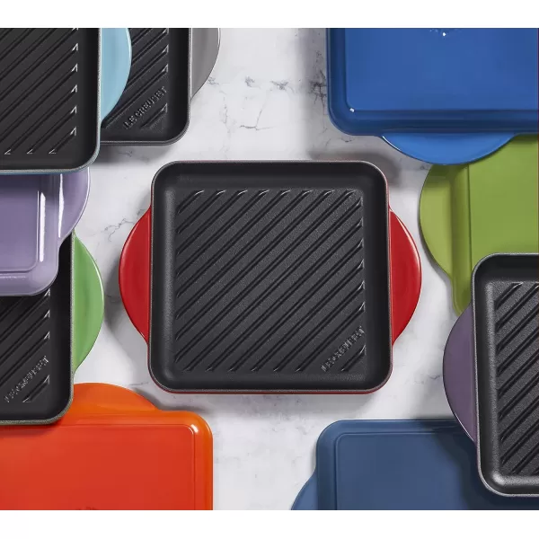 Le Creuset Enamaled Cast Iron Square Grill, 9.5", Marseille