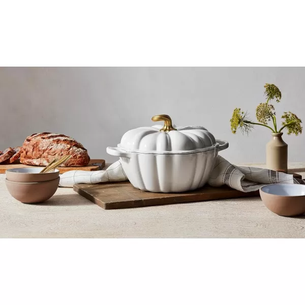 Le Creuset Enameled Cast Iron Figural Pumpkin Cocotte, 4 qt., Sea Salt
