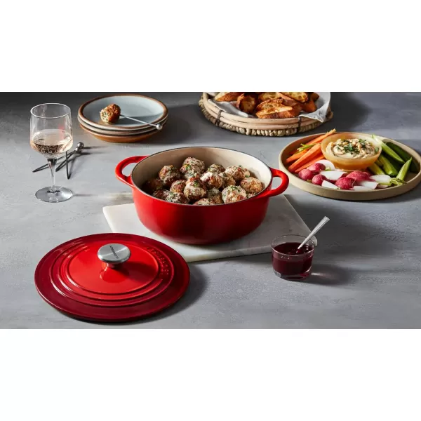 Le Creuset Enameled Cast Iron Shallow Round Oven, 2.75 Qt., Flame