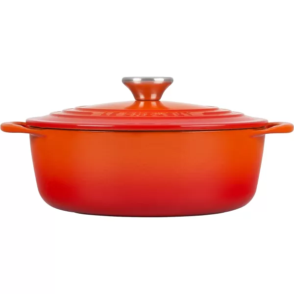 Le Creuset Enameled Cast Iron Shallow Round Oven, 2.75 Qt., Flame