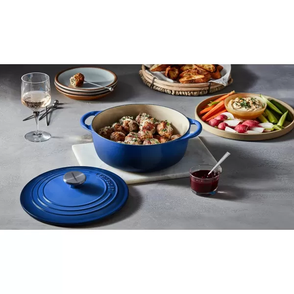 Le Creuset Enameled Cast Iron Shallow Round Oven, 2.75 Qt., Flame