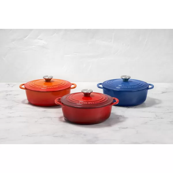 Le Creuset Enameled Cast Iron Shallow Round Oven, 2.75 Qt., Flame