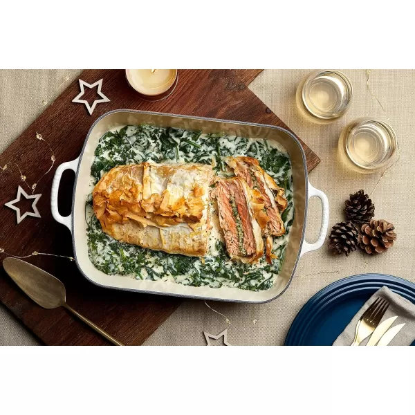 Le Creuset Enameled Cast Iron Signature Rectangular Roaster, 5.25 qt.  , White