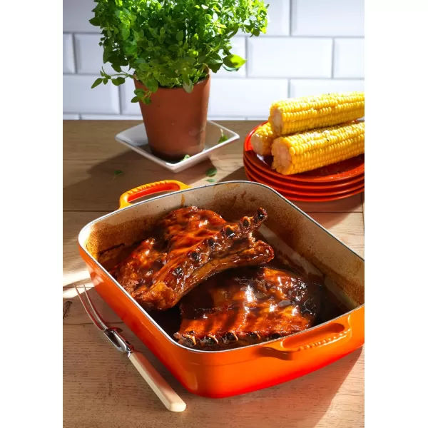 Le Creuset Enameled Cast Iron Signature Rectangular Roaster, 5.25 qt.  , White