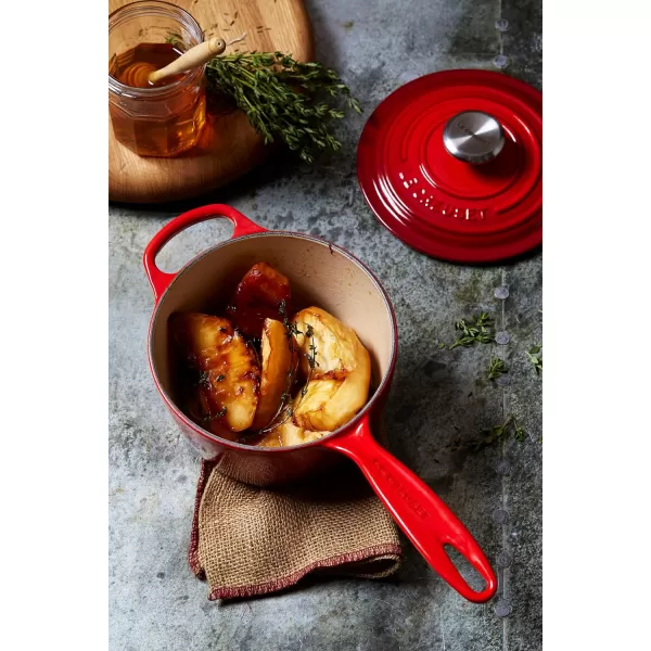 Le Creuset Enameled Cast Iron Signature Saucepan, 1.75 qt., White