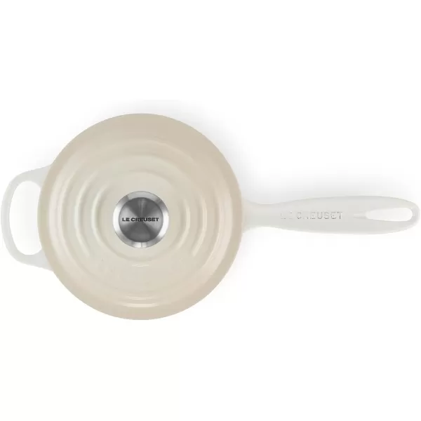 Le Creuset Enameled Cast Iron Signature Saucepan, 1.75 qt., White