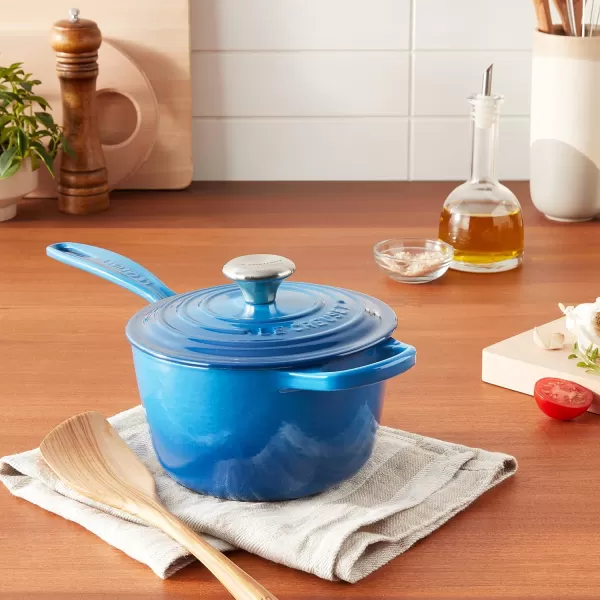 Le Creuset Enameled Cast Iron Signature Saucepan, 1.75 qt., White
