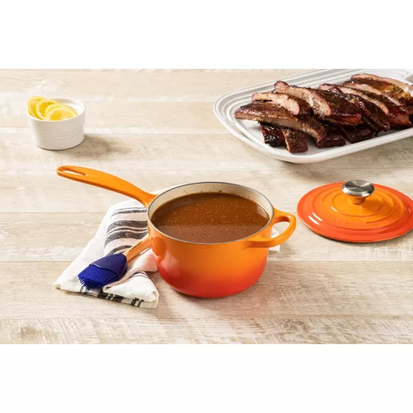 Le Creuset Enameled Cast Iron Signature Saucepan, 1.75 qt., White