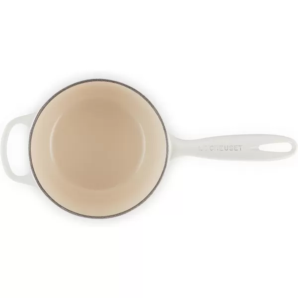 Le Creuset Enameled Cast Iron Signature Saucepan, 1.75 qt., White