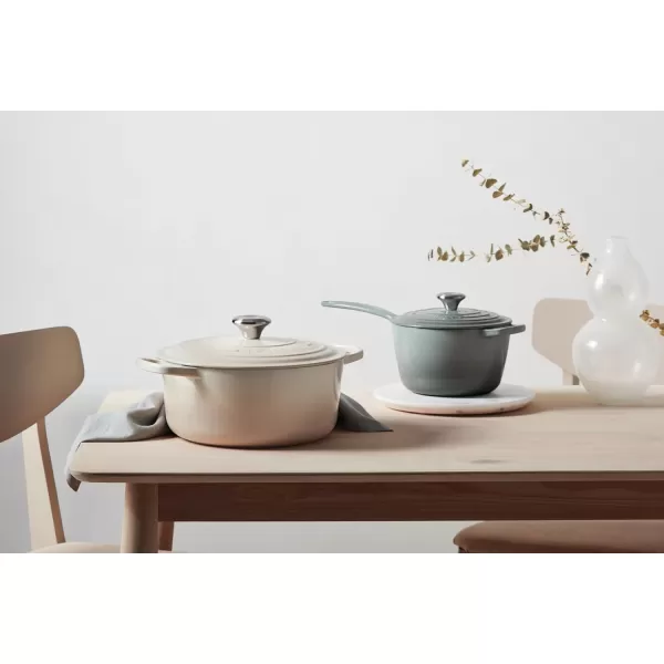 Le Creuset Enameled Cast Iron Signature Saucepan, 1.75 qt., White