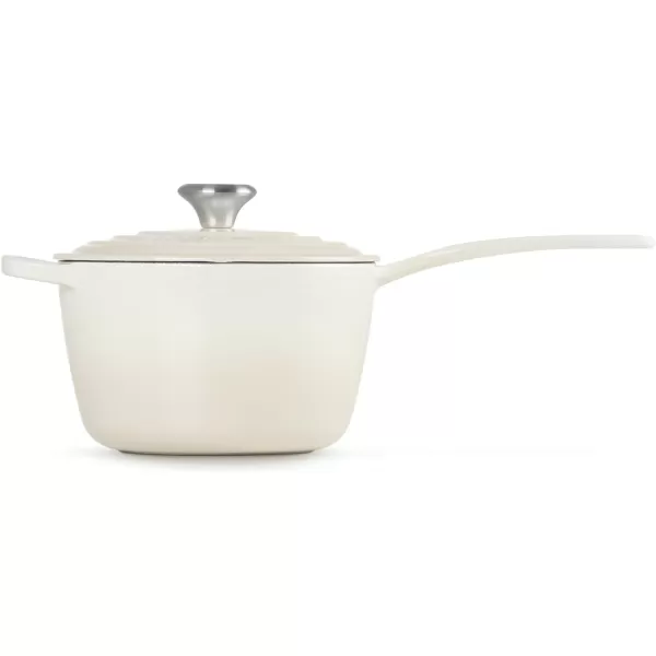 Le Creuset Enameled Cast Iron Signature Saucepan, 1.75 qt., White