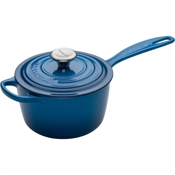 Le Creuset Enameled Cast Iron Signature Saucepan, 1.75 qt., White