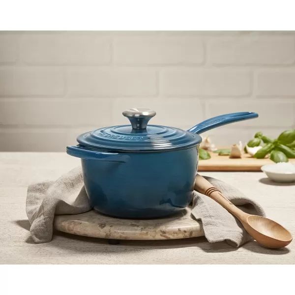 Le Creuset Enameled Cast Iron Signature Saucepan, 1.75 qt., White