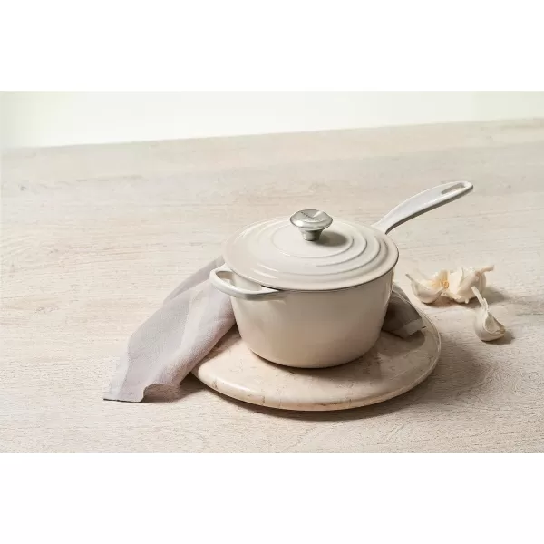 Le Creuset Enameled Cast Iron Signature Saucepan, 1.75 qt., White