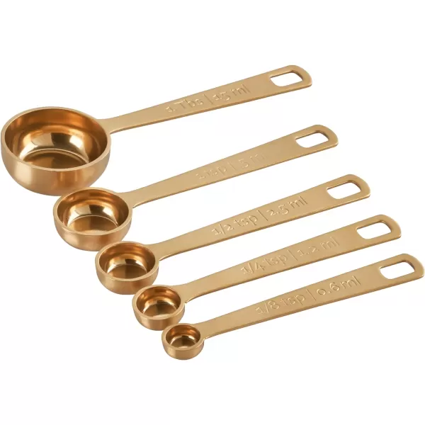 Le Creuset Measuring Spoons, Gold, Set of 5 