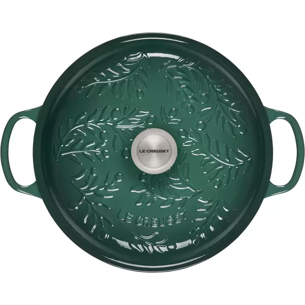 Le Creuset Olive Branch Collection Cast Iron Signature Round Braiser, 3.5 Qt., Olive