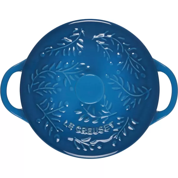 Le Creuset Olive Branch Collection Stoneware Classic Mini Round Cocotte, 24 oz., Olive