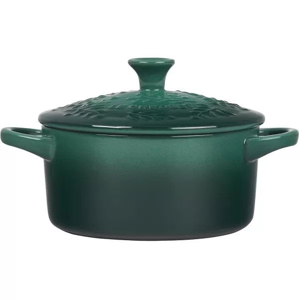 Le Creuset Olive Branch Collection Stoneware Classic Mini Round Cocotte, 24 oz., Olive